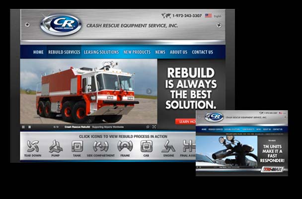 Crash Rescue Heavy Equipment Website Design