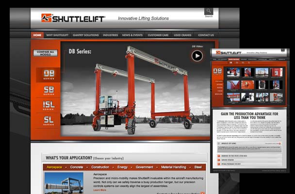 Shuttlelift Heavy Equipment Market Corporate identity for Mobile Gantry Cranes