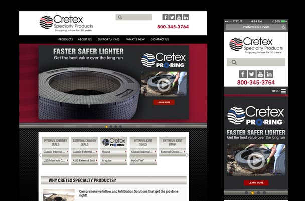 Cretex Manufacturing Website Design