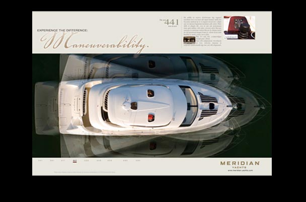 Meridian Yachts Spread Print Ad for Magazine