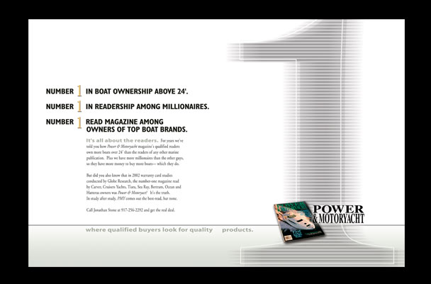 Power & Motoryacht Print Ad Campaign for Marine Magazine